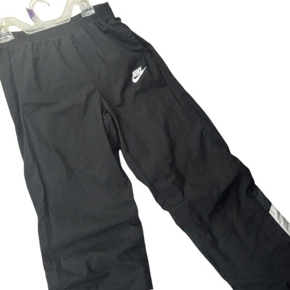 Nike Youth Boys L Black Lined Warm Up Track Pants Athletic Jogger Mesh Lined